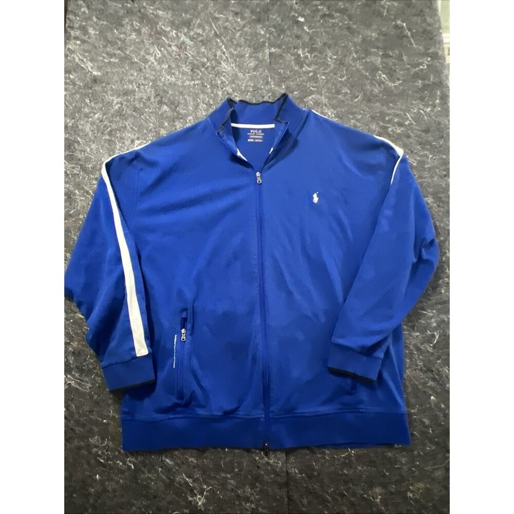Polo Ralph Lauren Performance Full Zip Sweatshirt 4XLT 4XL 4X Tall Blue READ